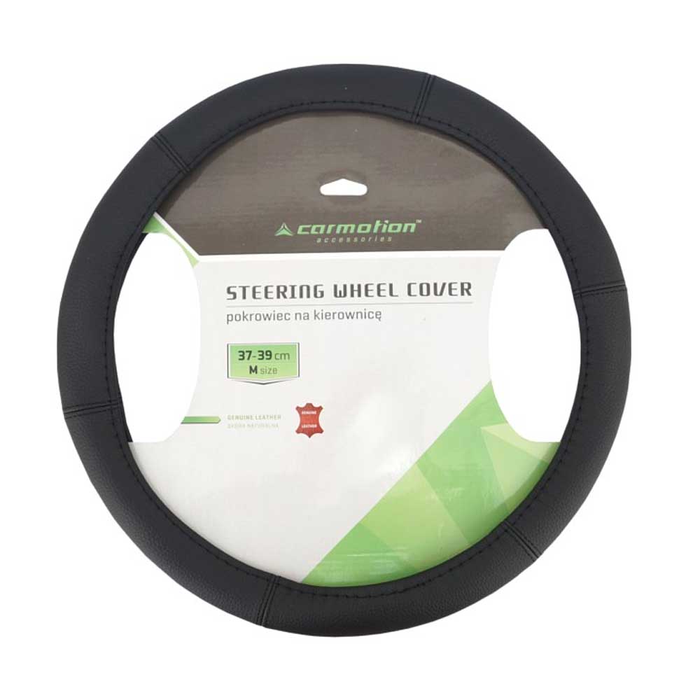 37-39 cm méretű fekete bőr kormányvédő