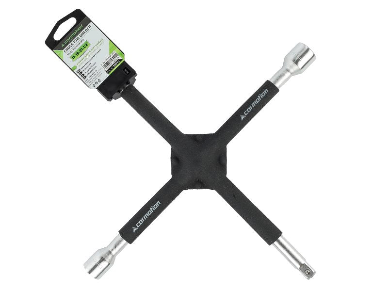 Keresztkulcs 16x350mm, 17-19-21-1/2 " megerősített, gumírozott