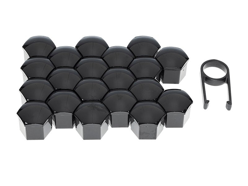 19 mm-es csavarhüvelyek, fekete, 20 db