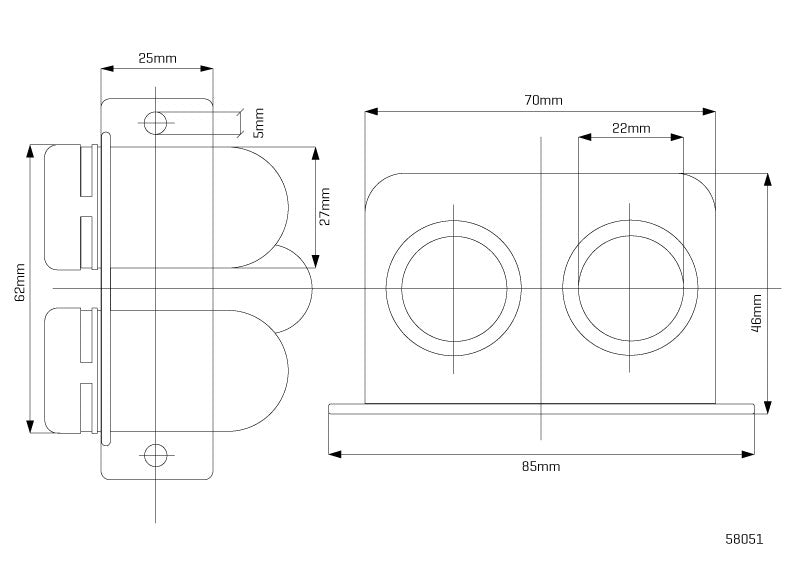 12 V 15A dupla elektromos vízálló 12V os aljzat – kép 2