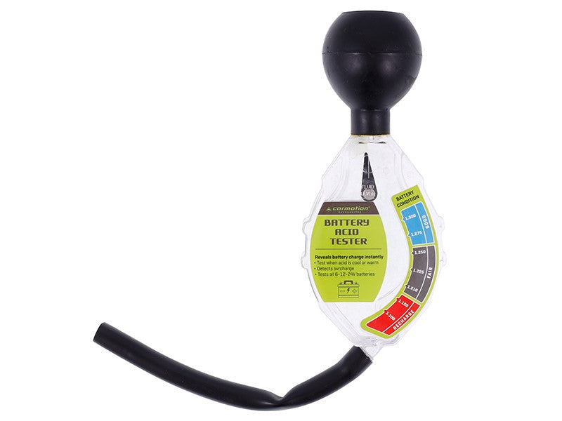 Akkumulátor elektrolit tesztelő / hidrométer, ovális