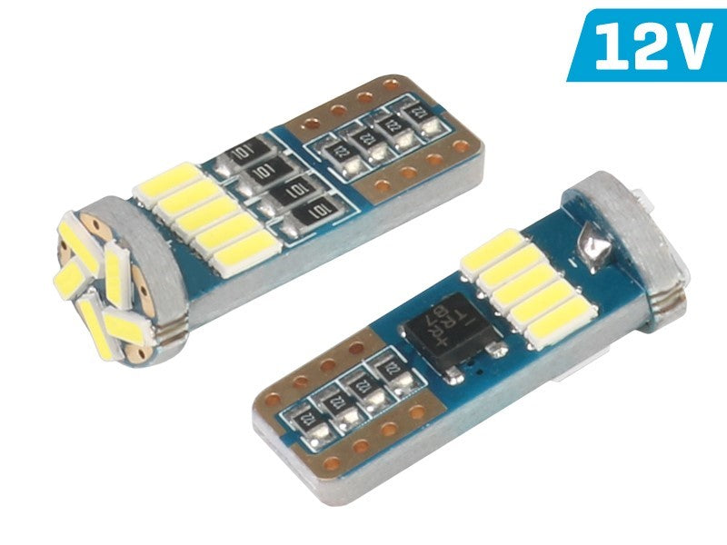 Izzó VISION W5W (T10) 12V 15x 4014 SMD LED, nem poláris, CANBUS, fehér, 2 db