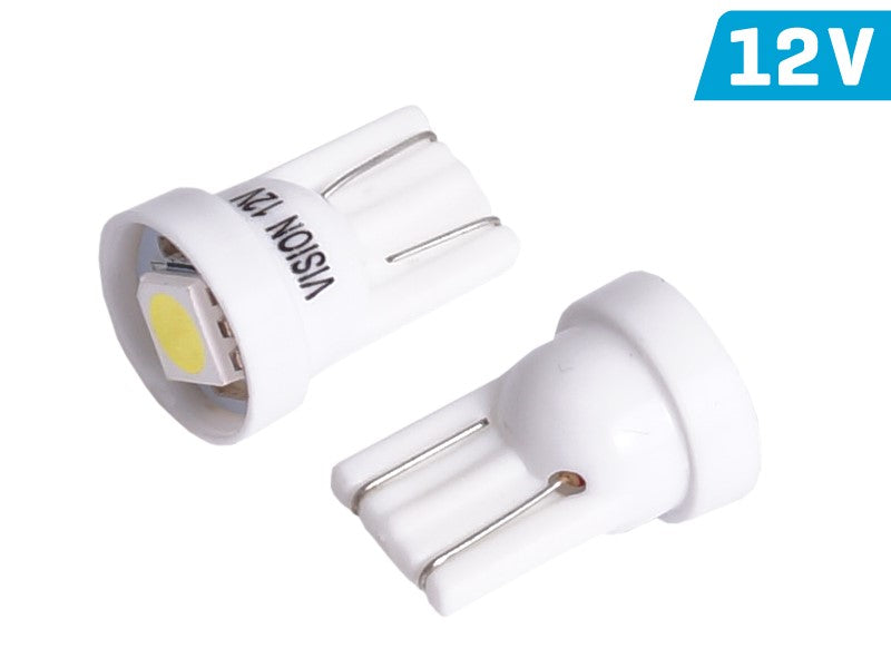 Izzó VISION W5W (T10) 12V 1x 5050 SMD LED, fehér, 2 db