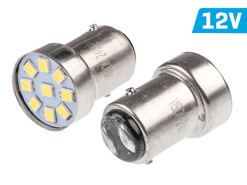 Izzó VISION R5W / R10W BAY15d 12V 5x 5050 SMD LED, fehér, 2 db
