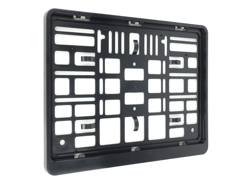 Rendszámtábla keret, kétsoros, fekete