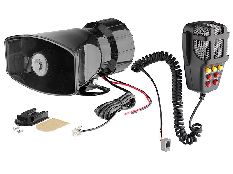 Elektronikus sziréna megafonnal, 7 hanggal