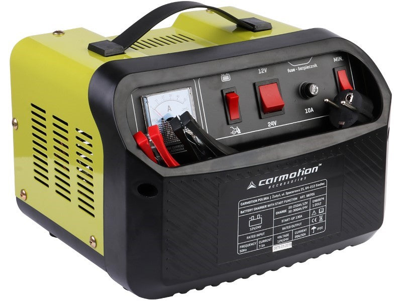 Egyenirányító 12/24V, 30A / 20A, 180A MAX indítási funkcióval