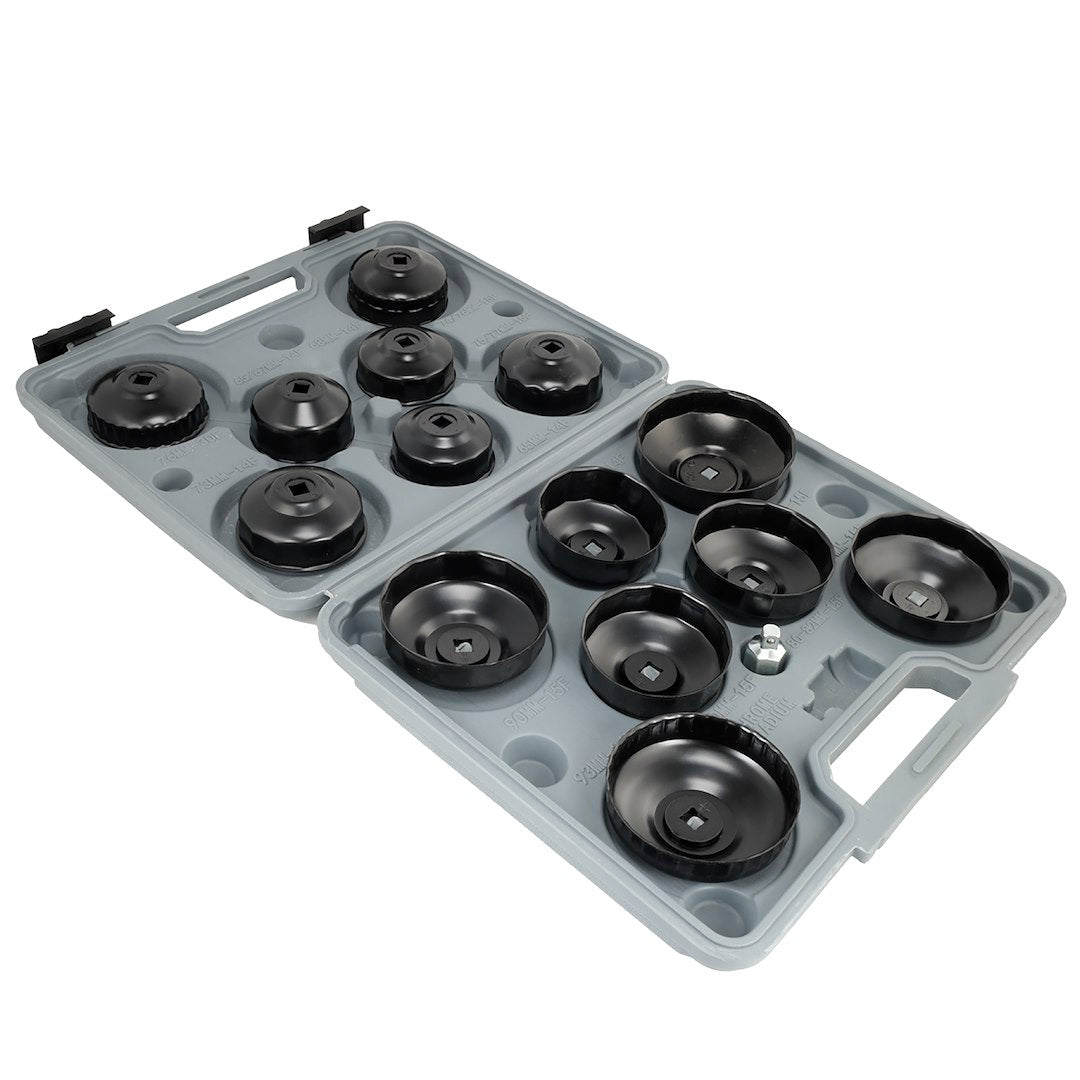 Csészés olajszűrőkulcs, 15 db