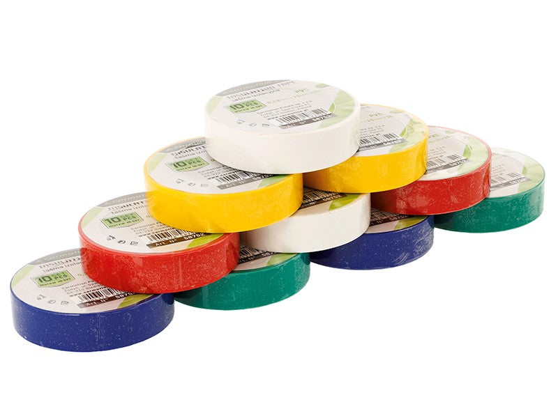 PVC szigetelőszalag 013mm x 15mm x 10m 5 színben 10 db – kép 2