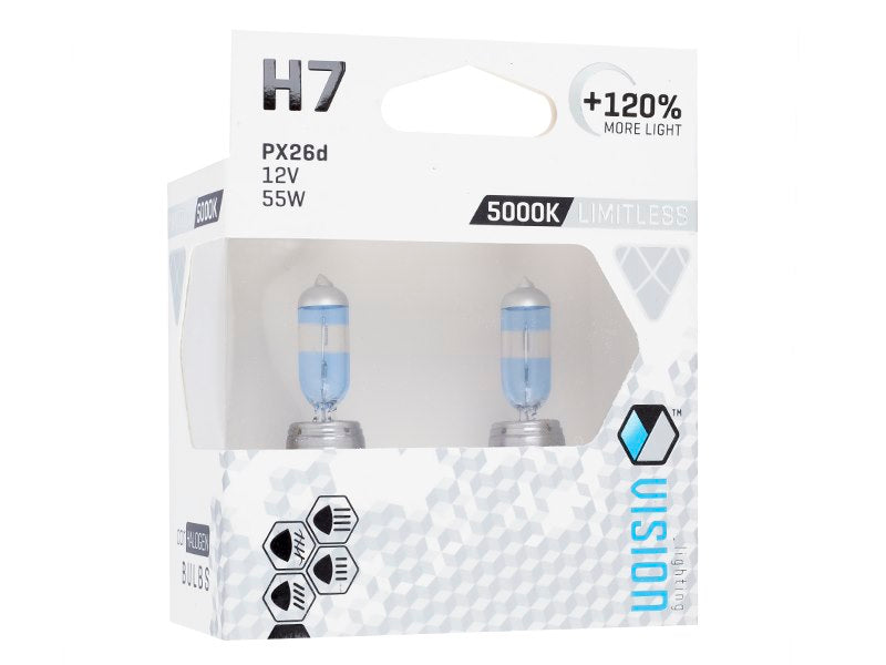 Izzók VISION limitless fehér H7 12V 55W PX26d U E4 120% 2 db – kép 2