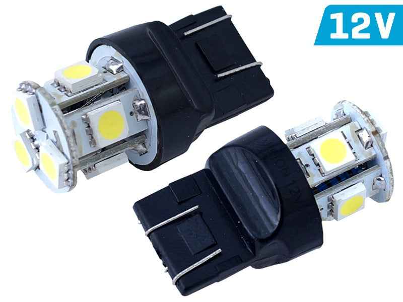 Izzó VISION W21 / 5W (T20q) 12V 8x 5050 SMD LED, fehér, 2 db