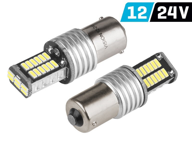 Izzó VISION P21W BA15s 12/24V 30x 4014 SMD LED, CANBUS, fehér, 2 db