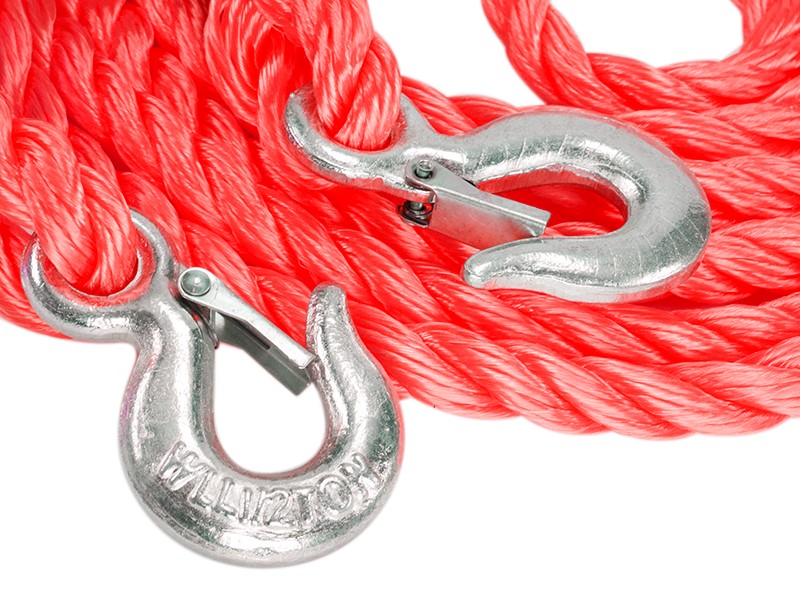 Vontatókötél PGW 4000 kg ig fonott kampókkal 4 m Heavy Duty – kép 2