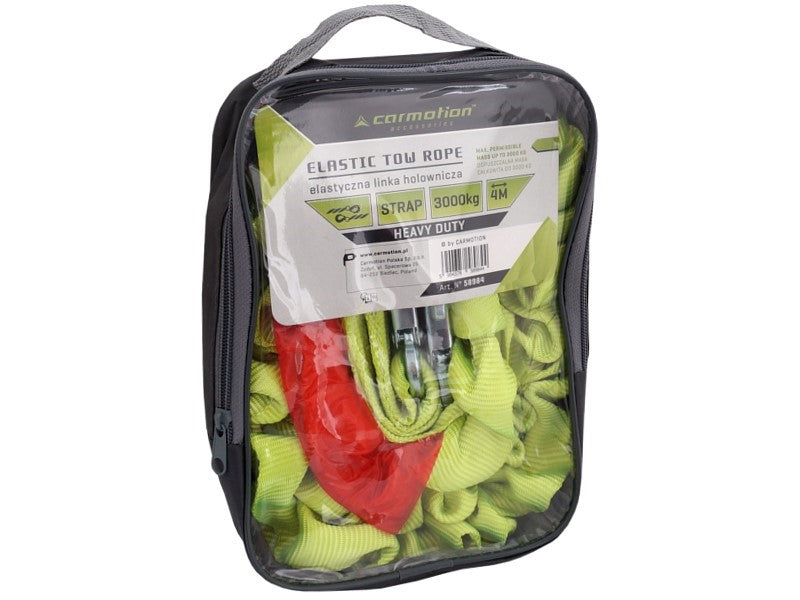 Vontatókötél PGW 3000 kg ig rugalmas kampókkal 4 m Heavy Duty – kép 2