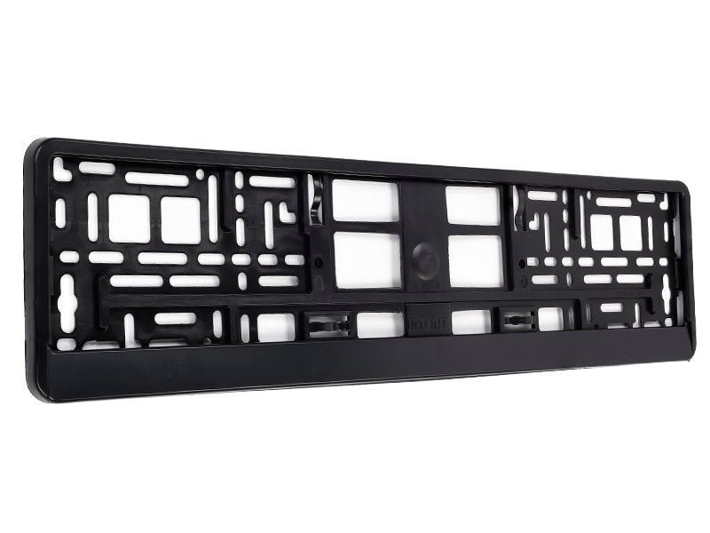 Rendszámtáblakeret széles csíkkal, fekete, hajlékony