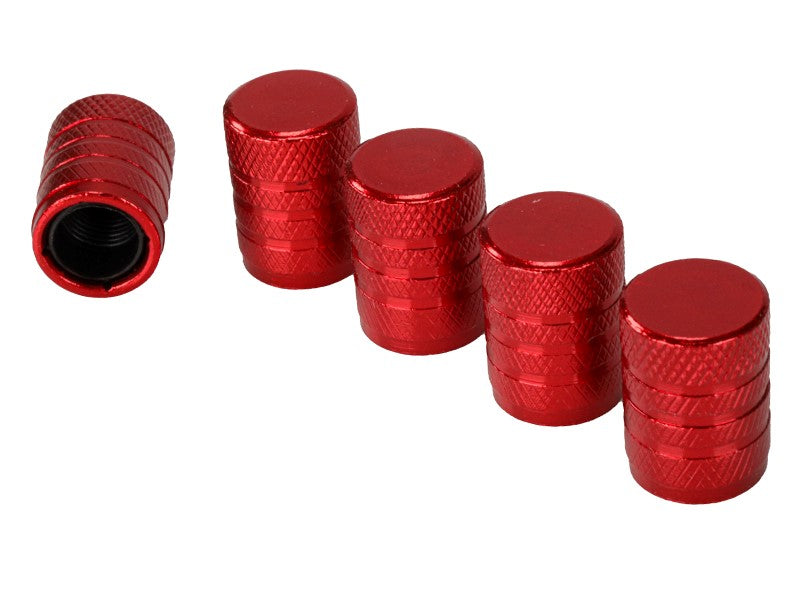 Alumínium szelepsapka műanyag menetes betéttel 5 db piros – kép 2