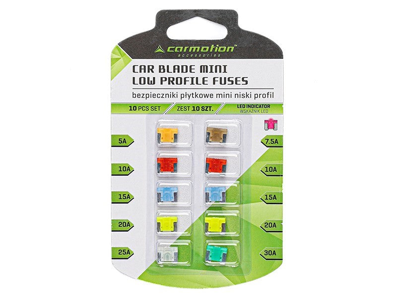 MINI LOW PROFILE biztosíték LED-es kijelzővel, 10 db