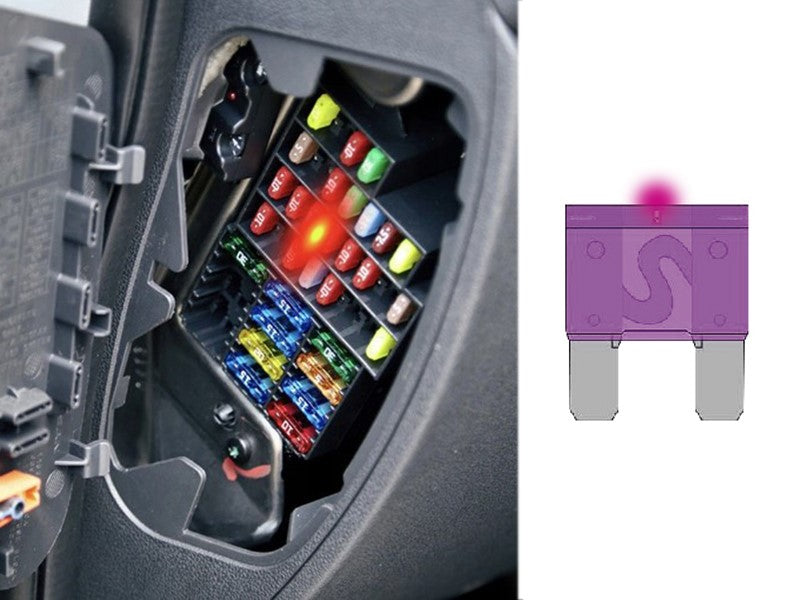 MAXI biztosíték LED es kijelzővel 7 db – kép 2