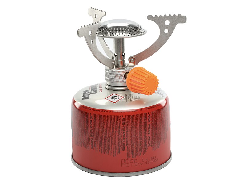 Egyégős kempingkályha 230g-os gázpatronokkal