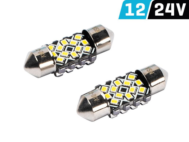 izzó VISION Festoon SV8.5 31 mm 12/24V 12x 2016 SMD LED, CANBUS, fehér, 2 db