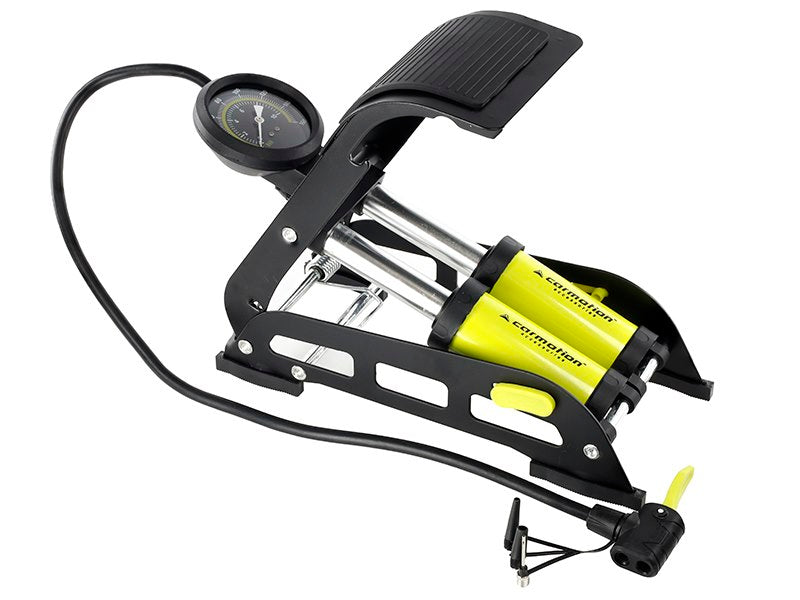 Dupla dugattyús lábszivattyú analóg nyomásmérővel max 11 BAR 160 PSI – kép 2