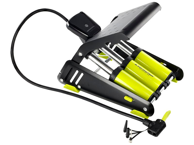 Háromdugattyús lábszivattyú digitális nyomásmérővel max 8 BAR  120 PSI – kép 2