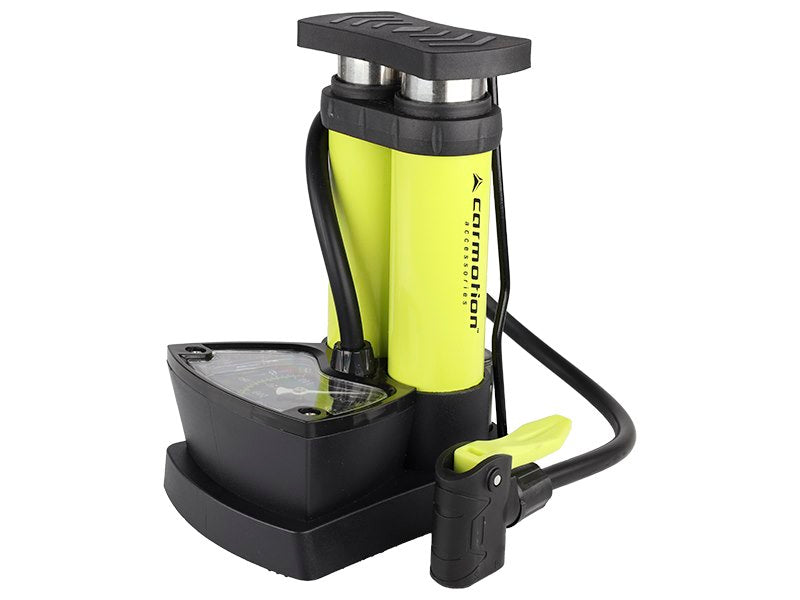 Dupla dugattyús lábszivattyú analóg nyomásmérővel, max. 10 BAR / 140 PSI