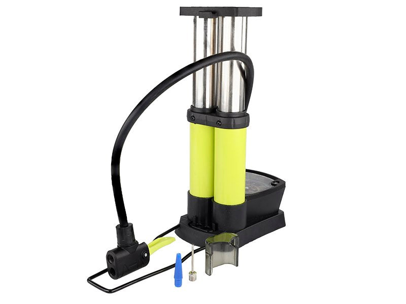 Dupla dugattyús lábszivattyú analóg nyomásmérővel max 10 BAR 140 PSI – kép 2