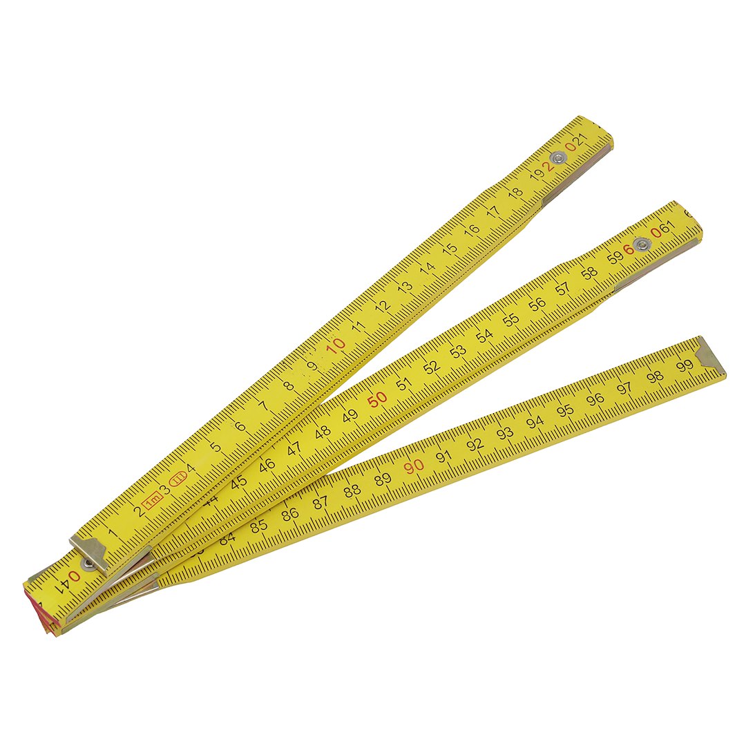 Összecsukható fából készült vonalzó 1 m – kép 2