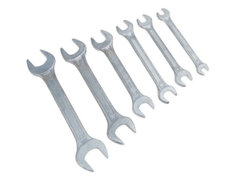 Nyitott végű kulcsok, 6 db, 6-17 mm