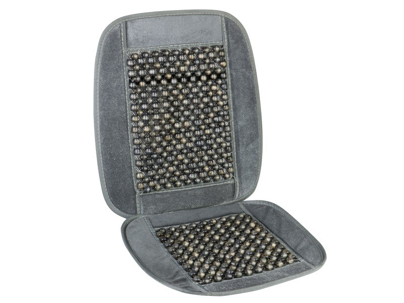 Velúrral szegélyezett gyöngyszőnyeg, szürke