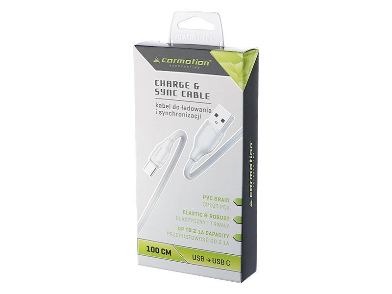 Töltő és szinkronizáló kábel 100 cm USB> USB C – kép 2