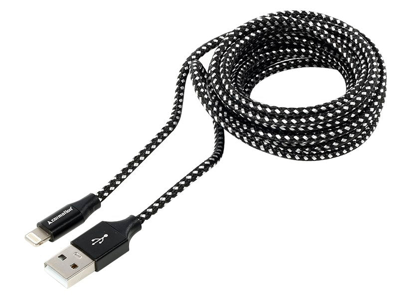 Töltő és szinkronizáló kábel 300 cm fonott mikroszálas USB> Lightning – kép 2