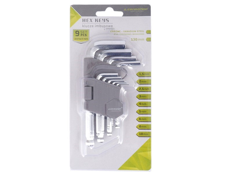 Gömbölyű 130mm es hatlapos kulcsok 15 10mm méret 9 db – kép 2