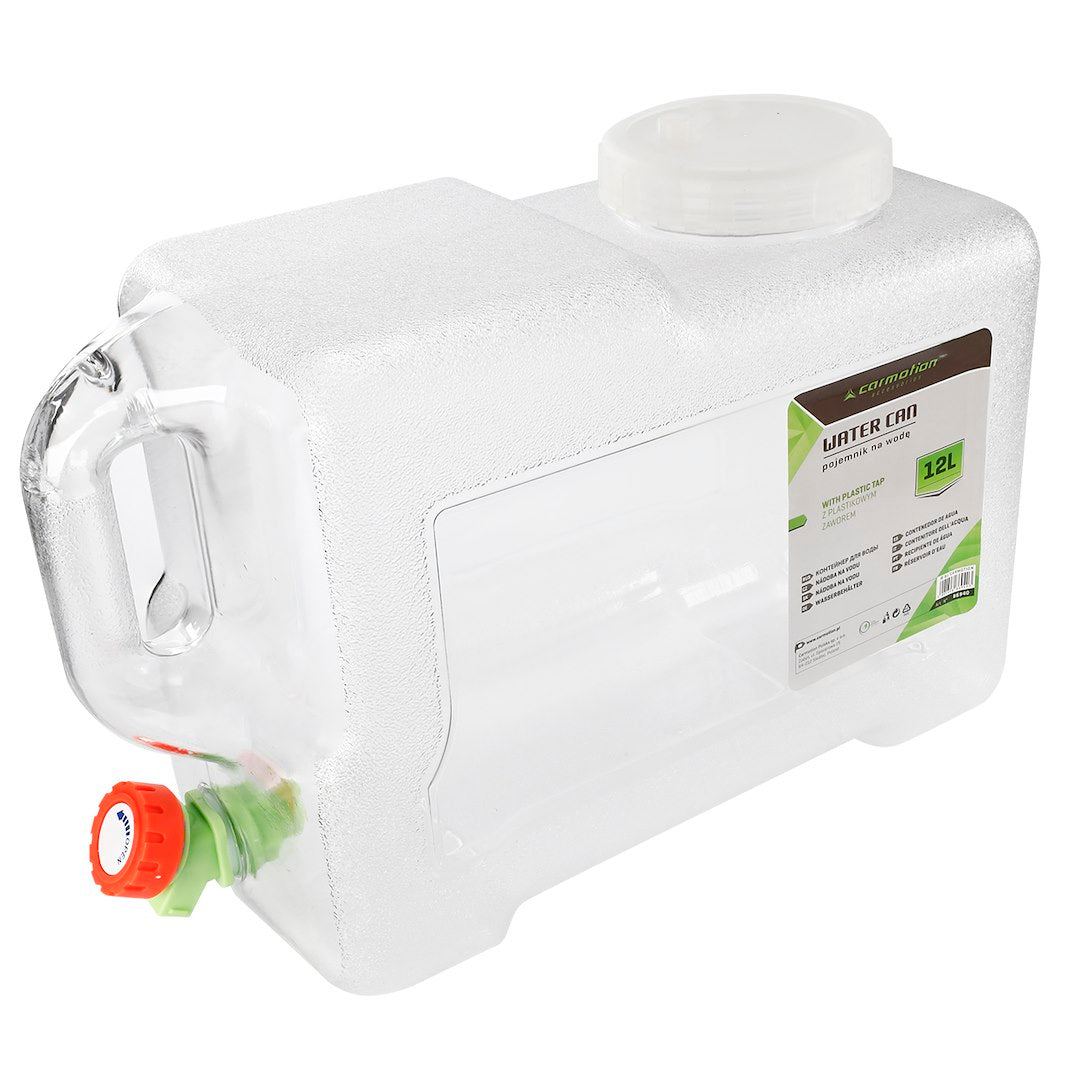 Víz kanna 12L, műanyag szeleppel, átlátszó