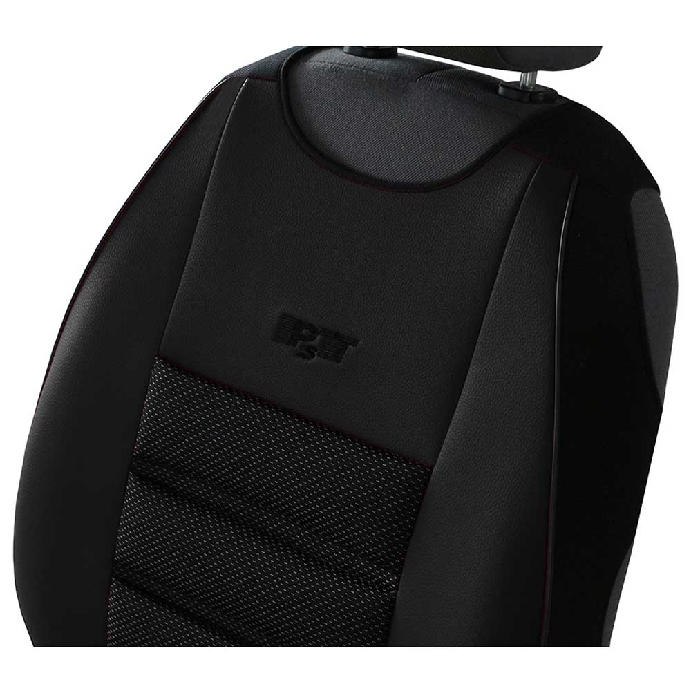 Ergonomic univerzális üléshuzat vezetői üléshez, fekete színben, ökológiai bőrből és kárpitszövetből