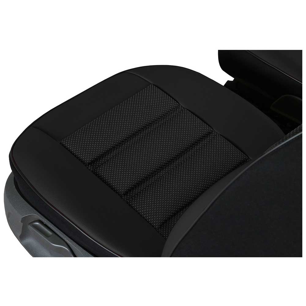 Ergonomic univerzális üléshuzat vezetői üléshez, fekete színben, ökológiai bőrből és kárpitszövetből