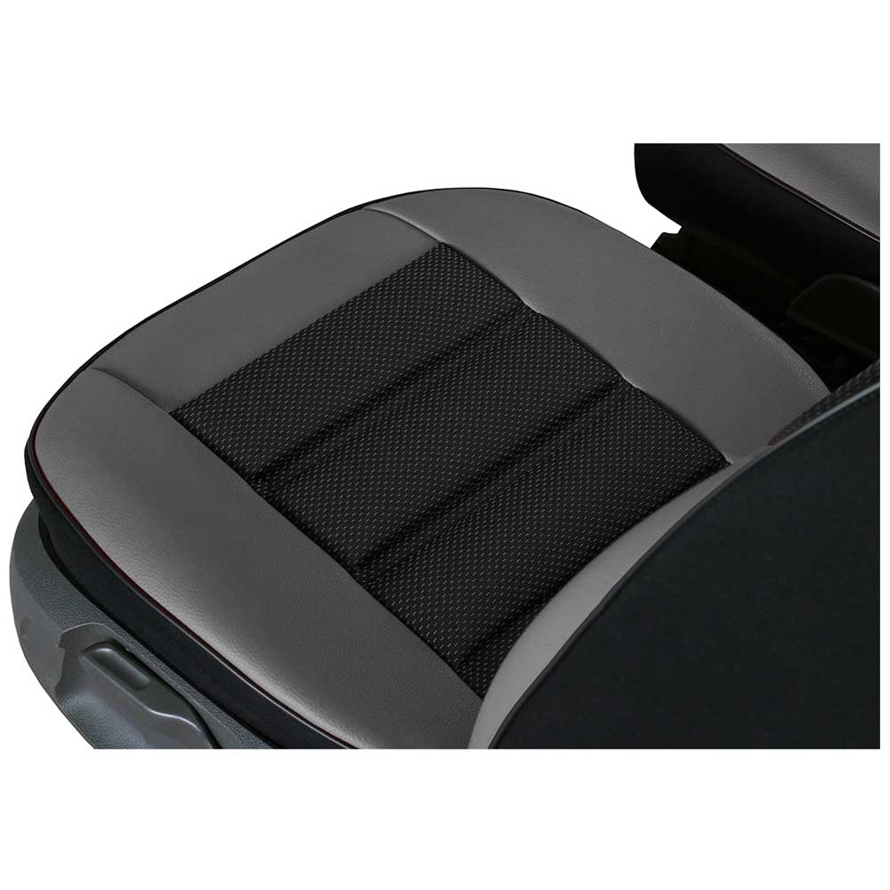 Ergonomic univerzális üléshuzat vezetői üléshez, szürke színben, ökológiai bőrből és kárpitszövetből