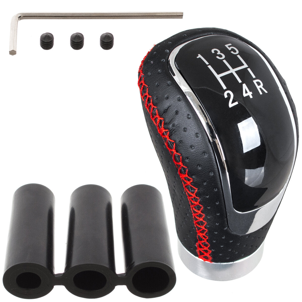 Univerzális váltógomb 5 sebességes - Piros varrás