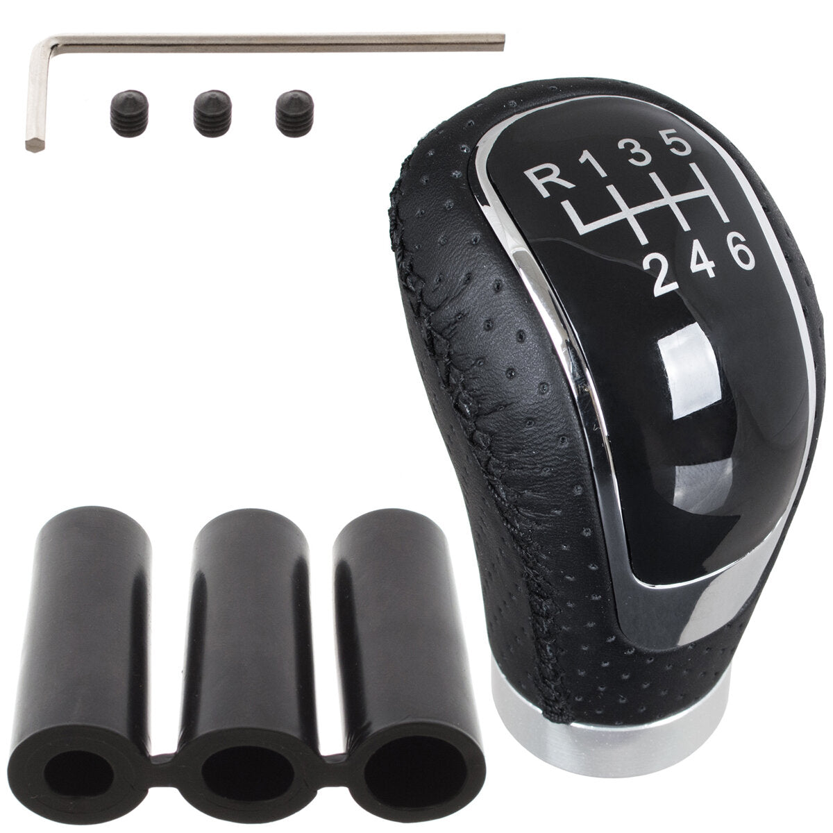 Univerzális váltógomb 6 sebességes - Fekete varrás