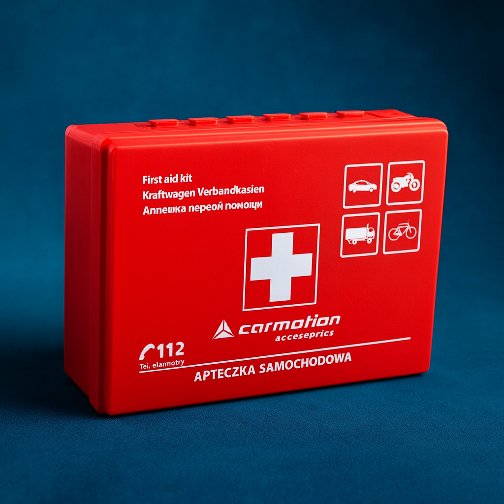 Elsősegélycsomag, műanyag dobozban