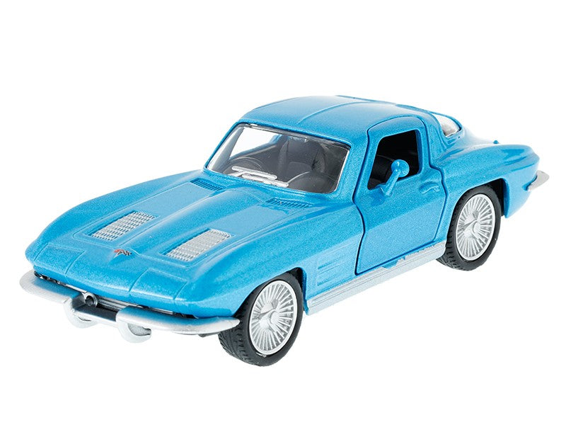 1:32 es modell RMZ 1963 Chevrolet Corvette Stingray osztott ablak kék – kép 2