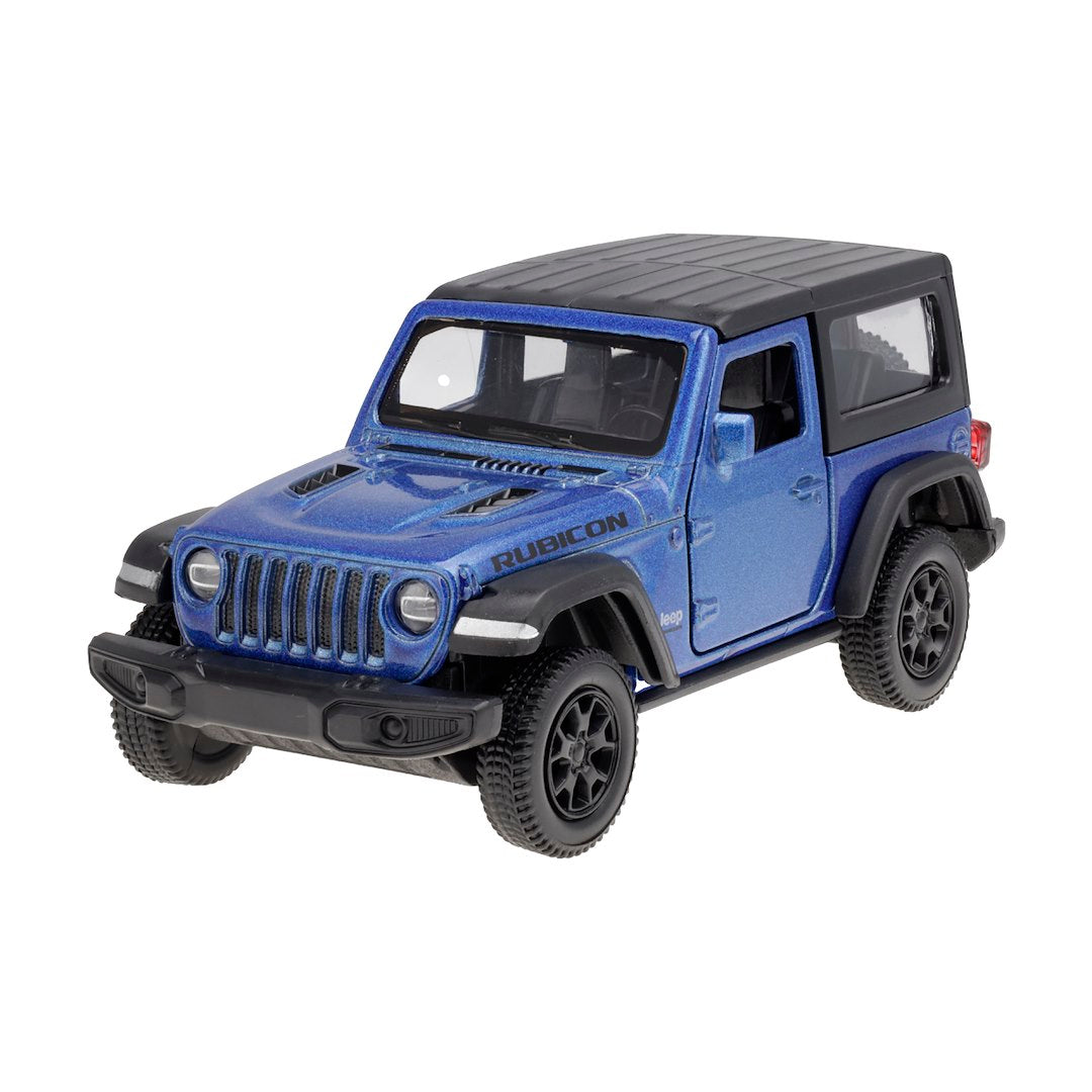 1:35 RMZ modell Jeep Wrangler Rubicon 2021 Hard Top kék – kép 2