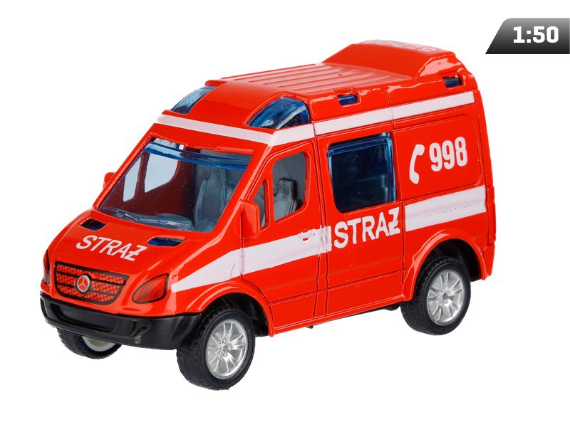 1:50-es modell, Mercedes-Benz Sprinter Mini, FIRE, piros