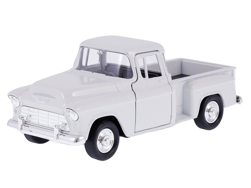 1:34 es modell 1955 Chevrolet Stepside Pick Up fehér A00880CHSB – kép 2