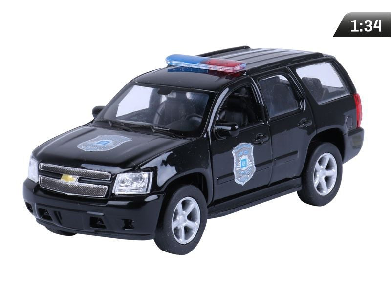 Modell 1:34, 2008 CHEVROLET Tahoe, POLICE, fekete (A876CHTPC)