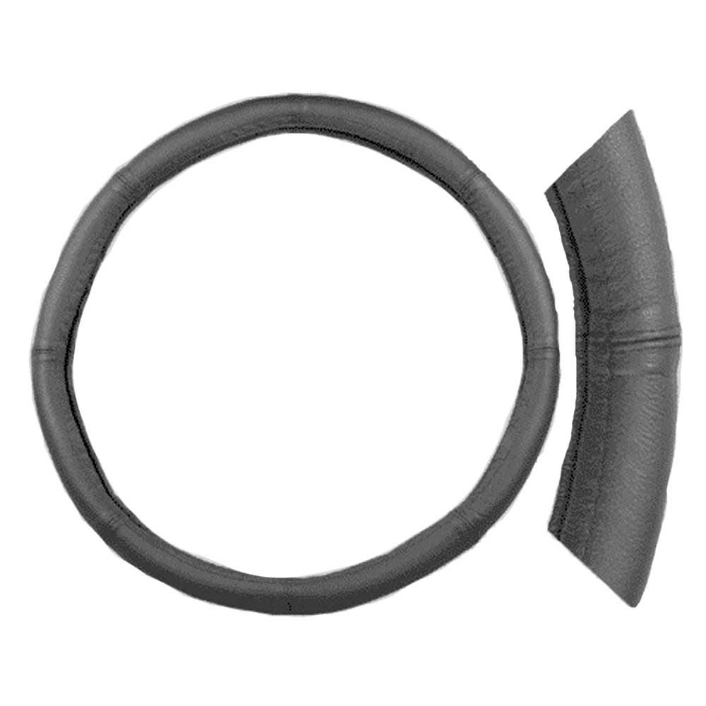 Szürke bőr kormányvédő szürke varrással