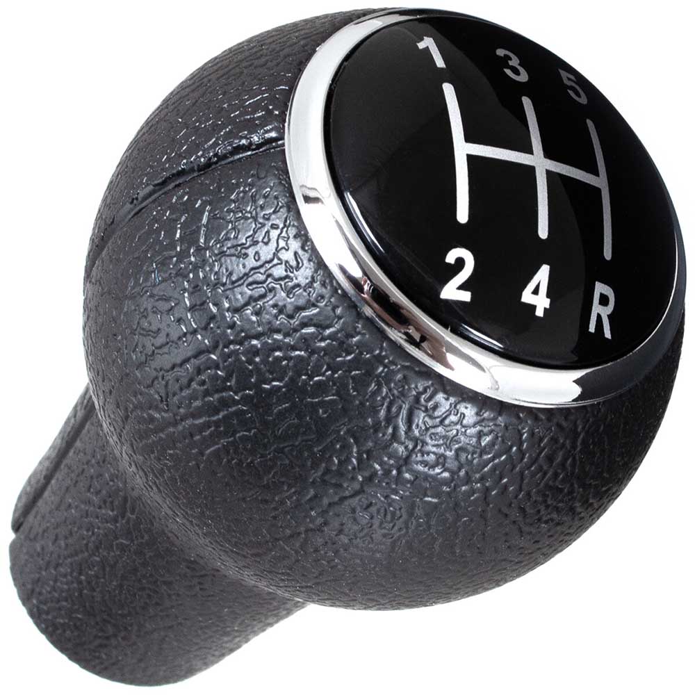 Fekete színű, 5 sebességes Audi A80 B3 és Audi A 80 B4 váltógomb.