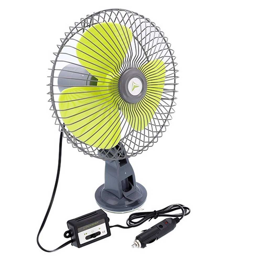 Autós ventilátor 12V/21W teljesítménnyel, 20 cm átmérővel