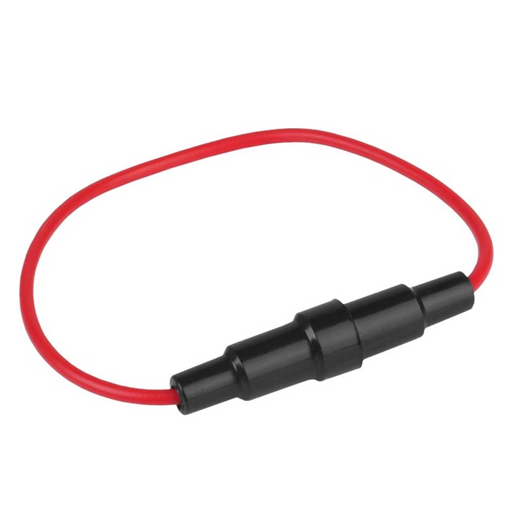 Üveg biztosíték tartó 20 mm (vezetékkel)